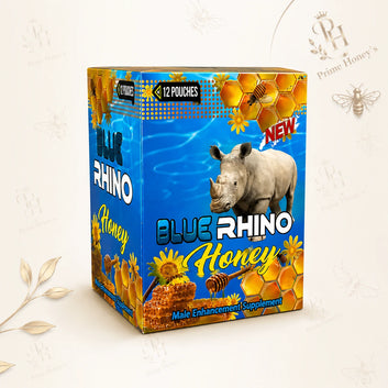 Blue Rhino Honey  – Premium Herbal Honey Blend, 12 Count