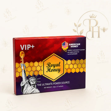 VIP+ Royal American Honey Gel Sachets, 12 Count Box, 20g Each