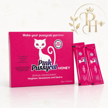 Pink Pussycat Honey Premium Herbal Honey Gel – 12 Sachets, 20g Each
