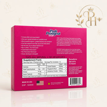 Pink Pussycat Honey Premium Herbal Honey Gel – 12 Sachets, 20g Each