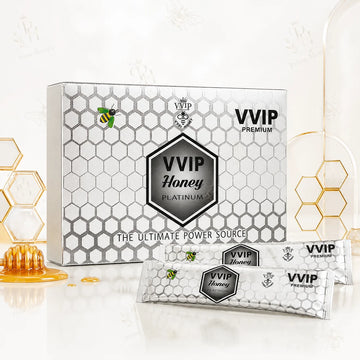 VVIP Premium Honey Sachets 12 Count Box | Platinum Honey Blend | Convenient Single-Serve Honey Pack