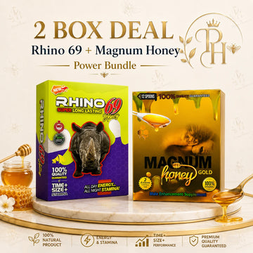 Rhino 69 & Magnum Gold Honey Combo – 2 Box Premium Honey Bundle