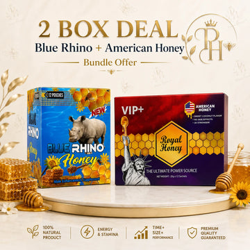 Blue Rhino & American Royal Honey Combo – 2 Box Premium Honey Bundle