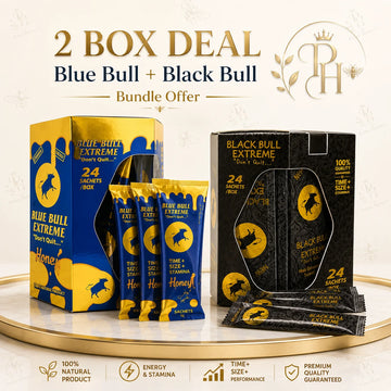 Blue Bull & Black Bull Extreme Honey Combo – 2 Box Premium Honey Bundle