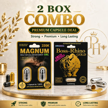 Magnum XXL & Boss Rhino Gold Capsules Combo – 2 Pack Premium Wellness Bundle