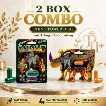 Rhino 7 & King Rhino 69 Capsules Combo – 2 Pack Premium Wellness Bundle