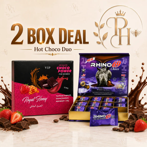 VIP Dragon Choco Power & Rhino 69 Choco Combo – 2 Box Premium Chocolate Bundle