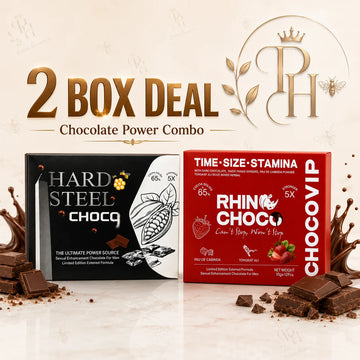 Hard Steel Choco & Rhino Choco VIP Combo – 2 Box Premium Chocolate Bundle