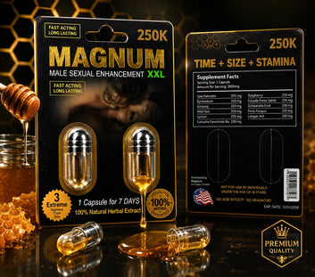 Magnum XXL 250K Premium Herbal Capsules – 2 Count Wellness Pack