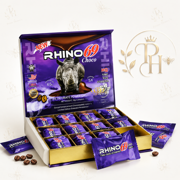 Rhino 69 Choco Energy Boost – Premium Herbal Chocolate | Long Lasting Performance | 12 Pack