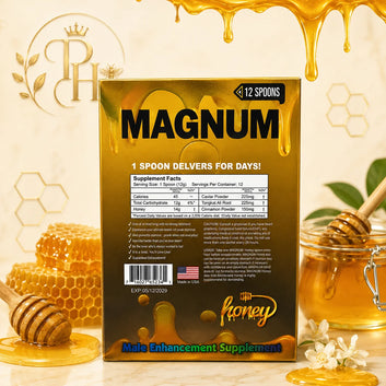 Magnum Gold Honey – Premium Honey Blend, 12 Spoon Pack