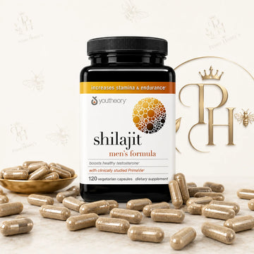 Youtheory Shilajit Men’s Formula | 120 Vegetarian Capsules Dietary Supplement