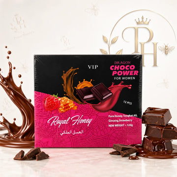 VIP Dragon Choco Power for Women – Royal Honey Chocolate, 12 PCS Pack