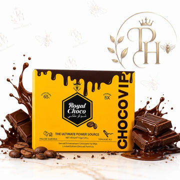 Royal Choco VIP for Men – Premium Honey Chocolate, 65% Cocoa, 12 Pack