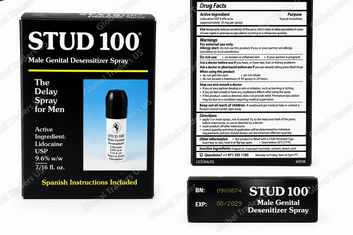 Stud 100 Delay Spray for Men – Lidocaine 9.6% Desensitizing Spray | Performance Support | 0.5 oz